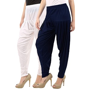 buy that trendz women39s relaxed fit cotton harem bottoms pants 297d2-whte combo 2 patiala navy_white navy_xx-large