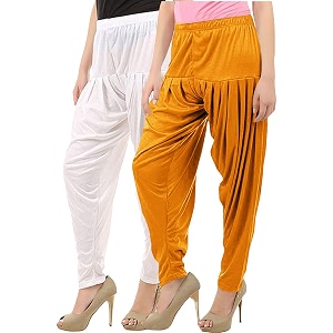 buy that trendz women39s cotton viscose relaxed fit harem pants mustard and white