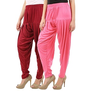 buy that trendz women39s relaxed fit viscose dhoti patiyala salwar harem bottom pants maroon-rose 3xl