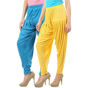 buy that trendz women39s relaxed fit cotton harem bottoms pants 129d2-turq combo 2 patiala yelw_turquoise yellow_xxx-large