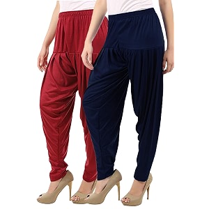buy that trendz women39s relaxed fit cotton harem bottoms pants 301d2-marn combo 2 patiala navy_maroon navy_2xl