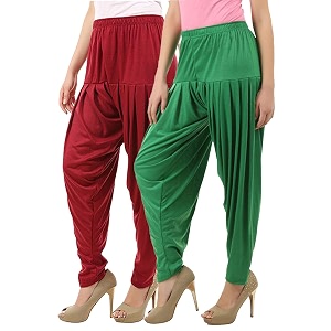 buy that trendz women39s relaxed fit cotton harem bottoms pants 300d2-marn combo 2 patiala jgrn_maroon jade green_xx-large