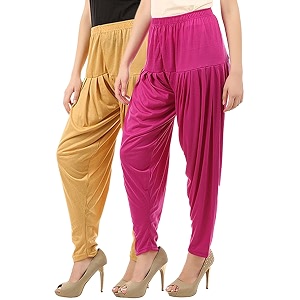 buy that trendz women39s relaxed fit cotton harem bottoms pants 102d2-dskn combo 2 patiala rpnk_brown dark skin rani pink_xxx-large