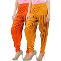 Buy That Trendz Patiala Pants for Women Combo Viscose Patiyala Salwar Harem Bottoms Pants Combo Pack of 2 Mustard-Light Orange L