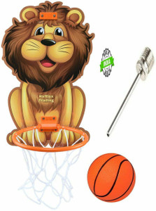 buyab factory basketball set with attractive design for kids wooden board basketball for playing indooroutdoor basketball game high quality material gift set for kids 100 made in india basketball