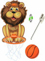 Buyab factory Basketball Set with Attractive Design for Kids Wooden Board Basketball for Playing Indoor/Outdoor Basketball Game high Quality Material Gift Set for Kids (100% Made in India) Basketball