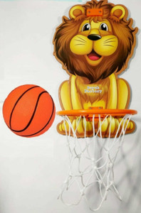 buyab factory tiger adjustable basket ball kit with hanging board stand for kids color -multi  board may vary 1 sat basketball basketball