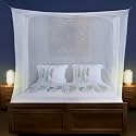 Buyagian Elegant Mosquito Netting for Bedroom &amp; Living Room | Heera Material Mesh for Safe Sleep | Easy to Fold and Maintain | Anti-Insect Net with Fine Weave, White, 6x6.5FT