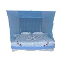 Buyagian Mosquito Net Canopy for Bedroom | Breathable Fine Net for Insect Shield | Foldable Travel-Friendly Net for Bed with Special Quality Mesh for Daily Use, Blue, 7x5FT
