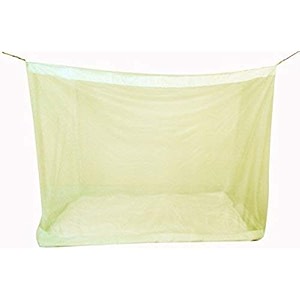 buyagian mosquito net for peaceful sleep  strong mesh heera fabric  natural insect barrier for indoor use  comfortable setup for home and travel use ivory 6x65ft