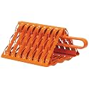 Buyers Products WC091061 Orange Serrated Steel Wheel Chock, 9x10x6