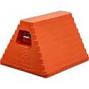Buyers Products WC6810LP Heavy Duty Orange Rubber Wheel Chock, 10x8x6