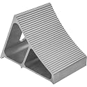Buyers Products WC7118A Aluminum Wheel Chock with Ribbed Slope, 6 x 8.75 x 5.86 Inch, Added Security for Chocking Semi Trailers and Trucks, Ideal for Snow and Ice Conditions