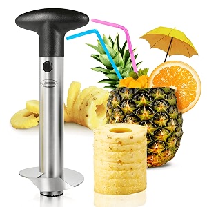 pineapple corer upgraded reinforced thicker blade newness premium pineapple corer remover stainless steel pineapple core remover tool for home amp kitchen with sharp blade for diced fruit rings