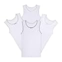 Buyless Fashion Tank Tops for Girls- Sleeveless Cami Tanks Cotton Undershirts for Dance Gymnastics Kids Toddler Size (4 Pack)