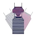 Buyless Fashion Tank Tops for Girls- Sleeveless Cami Tanks Cotton Undershirts for Dance Gymnastics Kids Toddler Size (4 Pack)