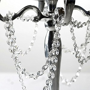 buyme 5meterlot 14mm clear crystal octagon beads garlands for chandelier parts wedding and home decoration accessies