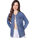 Buynewtrend Buttoned Flap Pockets Women Long Denim