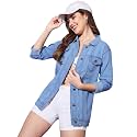 Buynewtrend Buttoned Flap Pockets Women Long Denim