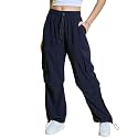 Buynewtrend Women Loose Fit Parachute Trousers 