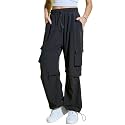 Buynewtrend Women Loose Fit Parachute Trousers 