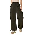 Buynewtrend Women Loose Fit Parachute Trousers 