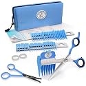NO Buzz Dog Clippers, Tiny Trim Safety Scissor. A Silent Low Noise Pet Grooming Clipper, Right Handed Blue