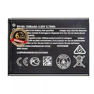 bv-6a battery for nokia 8110 4g  banana 2060 3606 5250 c5-03 1500mah battery with 6 month warranty s91