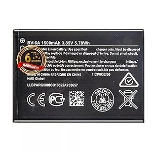 bv-6a battery for nokia 8110 4g  banana 2060 3606 5250 c5-03 1500mah battery with 6 month warranty rr175