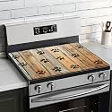 BVBOX Electric Stove Top Cover 28"x20", Glass Cooktop Protector Mat with Hanging Loops, Washable Absorbent Kitchen Dish Drying Mat for Countertop, Coffe Corner, RV