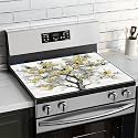 BVBOX Stove Top Cover for Electric Stove 28"x20", Cooktop Glass Stove Top Covers Washable Decorative Stove Protector Mat for Home Kitchen Cooktops
