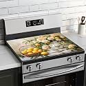 BVBOX Stove Top Cover for Electric Stove 28"x20", Cooktop Glass Stove Top Covers Washable Decorative Stove Protector Mat for Home Kitchen Cooktops