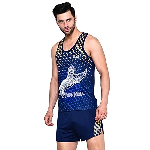 Mens 100 Polyester Sublimation Printed Athletic Running