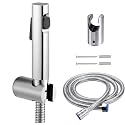 ABS Health Faucet with SS-304 Grade 1.5 Meter Flexible and Spring Heavy Metal Hose Pipe and Wall Hook, Also Use for Shower Head Chrome Finish (Jet Spray for Toilet)