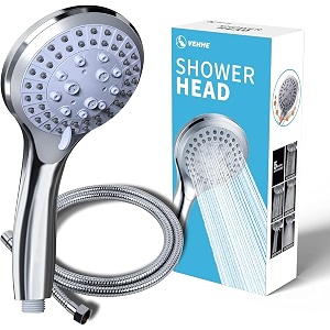 hand shower rain shower pressure increasing 4-function hand shower shower head with 15 m heavy stainless steel metal hose and amp wall hook for bathing and spa white finish