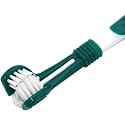 BWESOO Green Dog Toothbrush, Triple Headed Toothbrush Dog for Pet