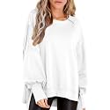 BWQ Womens Oversized Sweatshirt Crewneck Long Sleeve