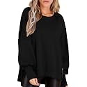 BWQ Womens Oversized Sweatshirt Crewneck Long Sleeve