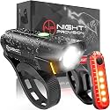 BX-500 Powerful USB-C Bike Lights Front & Back – New 500 Lumens LED - Bicycle Headlight & Taillight Set – USBC Rechargeable – Waterproof - Safety for Night Riding - (Optional - Premium Bike Bell)