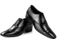 BXXY Mens Faux Leather Height Increasing Black