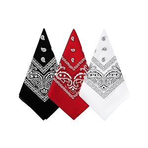 bycc bynn 3 pack 100 cotton paisley pattern bandanas face mask square scarf headwear