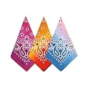 Bycc Bynn 3 Pack 100% Cotton Paisley Pattern Bandanas Face Mask Square Scarf Headwear