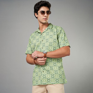 Byford by Pantaloons Men Printed Casual Green