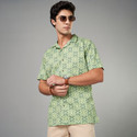 Byford by Pantaloons Men Printed Casual Green