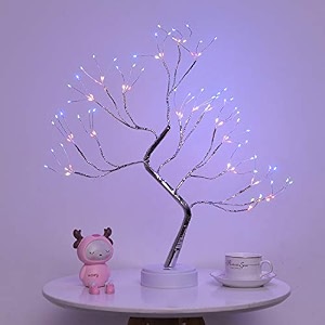 byncceh 108led firefly tree lights -diy artificial bonsai tree lightsusbbattery-powered touch switch fairy lights tree lamp with multi color for christmas party decoration color 108l
