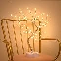 Byncceh 60 LED Star Tree Lights, DIY Artificial Bonsai Tree Lights,USB/Battery-Powered Touch Switch，Warm Fairy Lights Tree lamp for Christmas Party Home Decoration (Warm White Light)