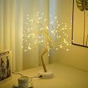 108LED Firefly Tree Lights- DIY Artificial Bonsai Tree Lights,USB/Battery-Powered Touch Switch Warm Fairy Lights Tree lamp for Christmas Party Home Decoration (Warm Light Golden Branches, 108L)