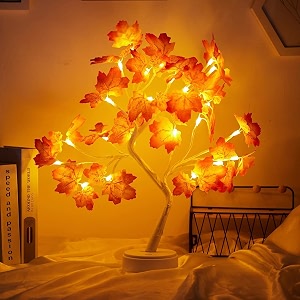 byncceh 24led mapletree lights- diy bonsai tree lights usbbattery poweredtouch switch warm fairy lights tree lamp for christmasparty home decoration warm white light