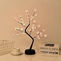 Byncceh35LED Bonsai Cherry Blossom Tree Light,DIY Artificial Bonsai Tree Lights, USB/Battery-Powered Touch Switch Fairy Lights Tree lamp for Christmas Party Home Decoration (Pink)