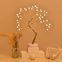 Byncceh 36LED Pearl Bonsai Tree Lights- DIY Artificial Bonsai Tree Lights ,USB/Battery-Powered Touch Switch Warm Fairy Lights Tree lamp for Mother's Day Party Decoration (Warm Light Pearl, 36L)